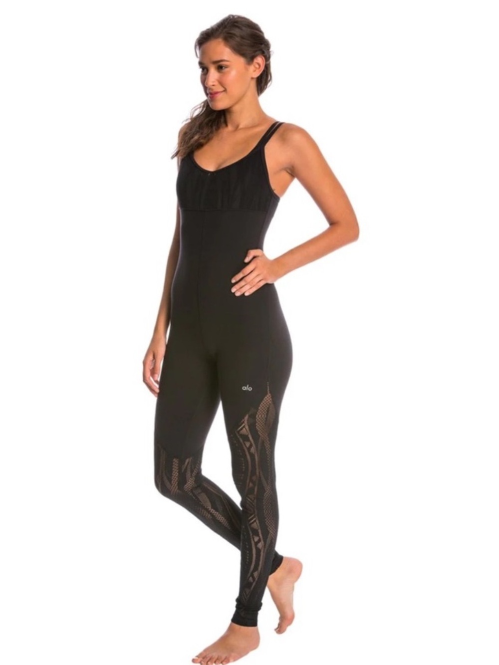 NWT ALO Yoga Siren Yoga & Dance Unitard in Black sz XXS
